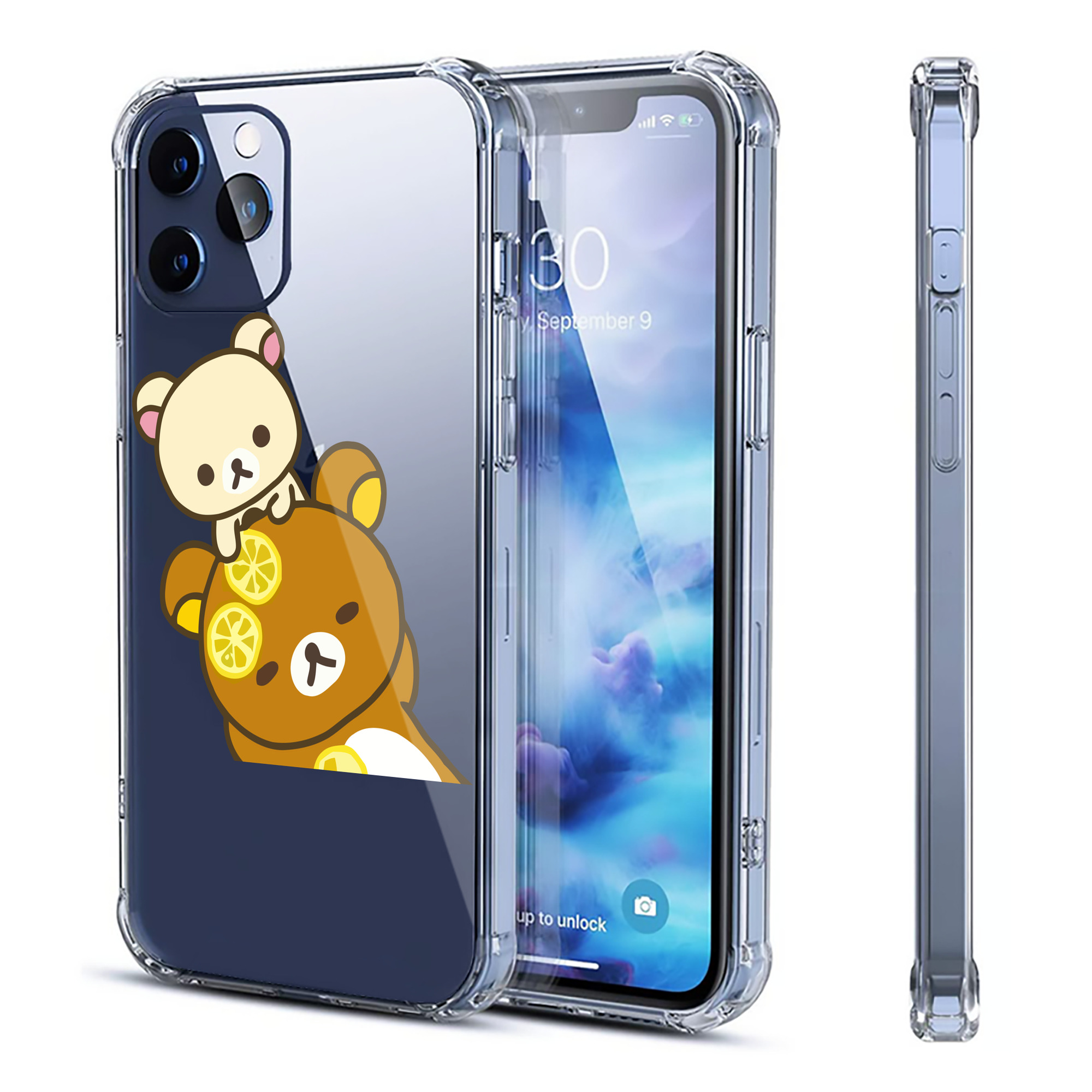 （画像用） リラックマ リラックマ キイロイトリ Rilakkuma Korilakkuma Kiiroitori 【iPhone 12シリーズ対応】透明スマホケース（クリアソフトケース）